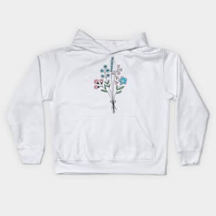 Subtle trans flower bouquet Kids Hoodie